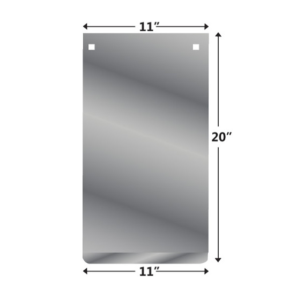 SS Anti-Sail Plates For Trailer  11 X 20 Inch  For Mud Flaps