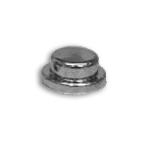 10MM And 3/8 Inch Chrome Plastic Top Hat Nut Cover With Flange - 10 Pack