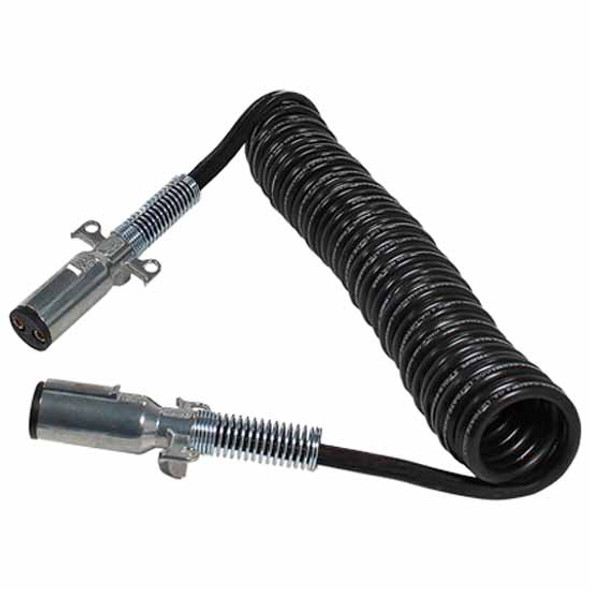 2-Way Coiled Cable 15 Foot 4 Gauge Internally Grounded For Lift Gate Applications