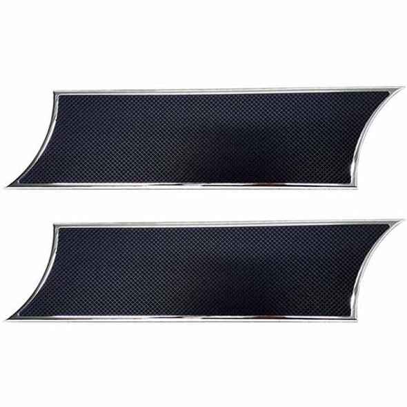 24 Inch Chrome Swoop Style Billet Step Plate W/ Rubber Inserts