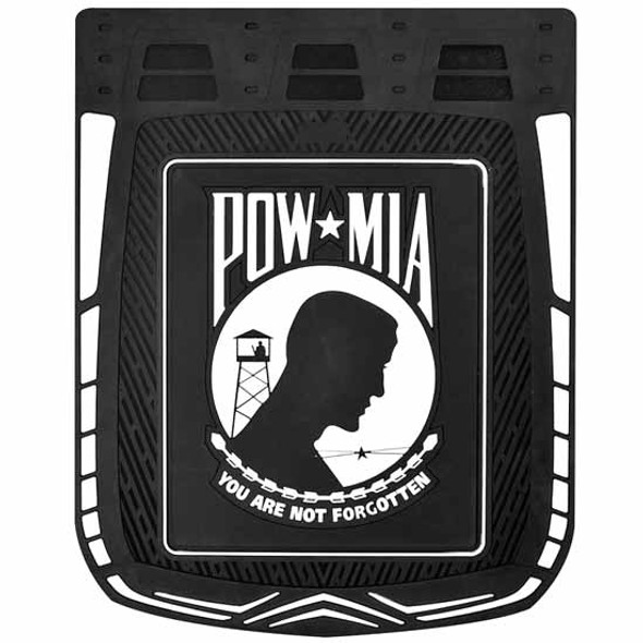24 X 30 Inch POW-MIA Mud Flaps With Black Background
