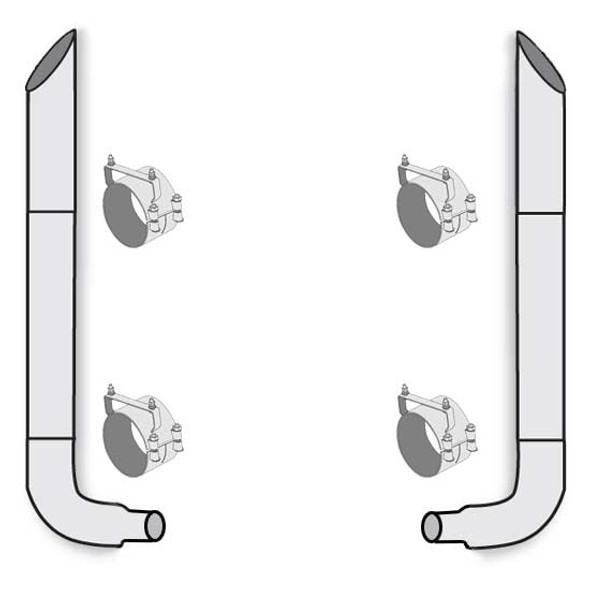 American Eagle 7-5 X 120 Inch Stainless Steel Miter Cut Exhaust Kit  For Freightliner
