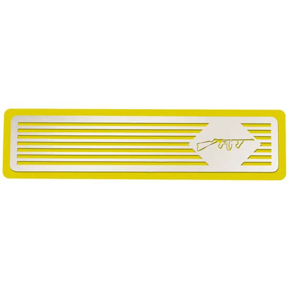 CSM SS Tommy Gun Step Plate - Yellow Powder Coat, 5 X 20 X 1/4 Inch