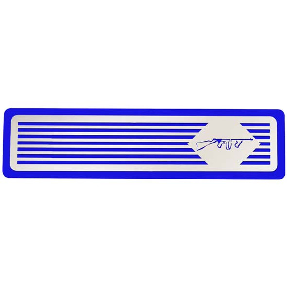 CSM SS Tommy Gun Step Plate - Blue Powder Coat, 5 X 20 X 1/4 Inch