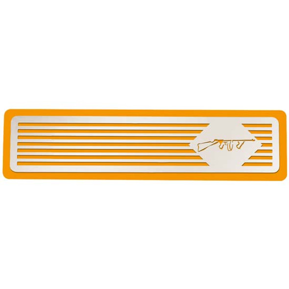 CSM SS Tommy Gun Step Plate - Orange Powder Coat, 5 X 20 X 1/4 Inch