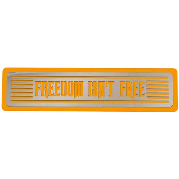 CSM Freedom Isn't Free Step Plate - Orange Powder Coat, 5 X 20 X 1/4 Inch