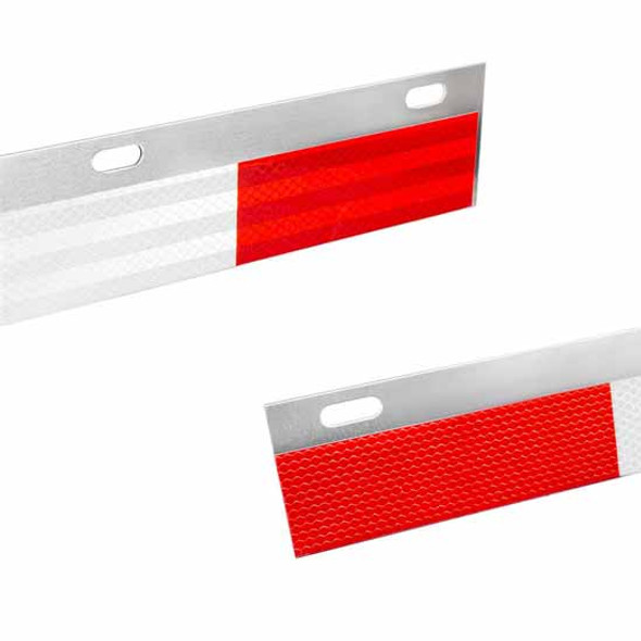 Aluminum Straight Top Flap Plates, 24 Inch W/ Reflectors