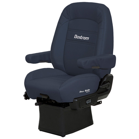 Bostrom Pro Ride Low Base Mid-Back Seat - Blue Ultra-Leather