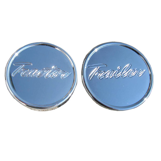 Chrome Plated Plastic Tractor & Trailer Knob Set