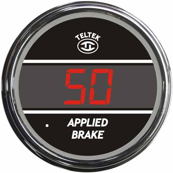 Red Digital Applied Brake Single Gauge 0-99.9 PSI With Chrome Bezel