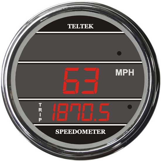 Red Digital Speedometer Gauge With Trip Meter 0-150 MPH