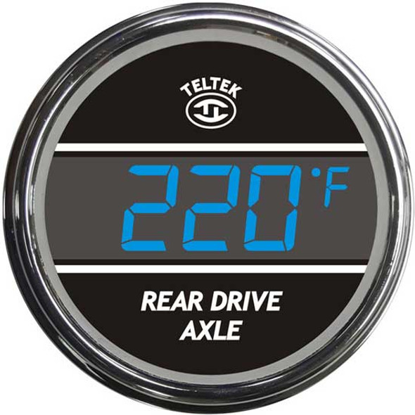 Blue Digital Axle Temperature Gauge Rear Drive 100-300 Degree F