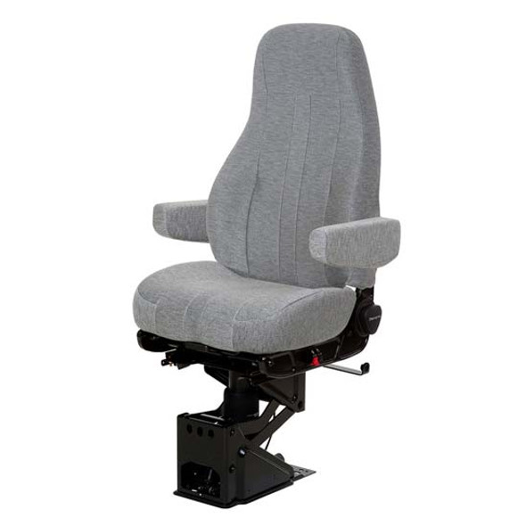 National Captain Standard Base High Back Air Seat With Armrests - Gray Mordura Cloth