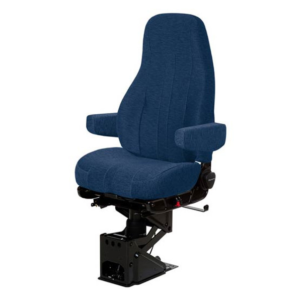 National Captain Standard Base High Back Air Seat With Armrests - Blue Mordura Cloth