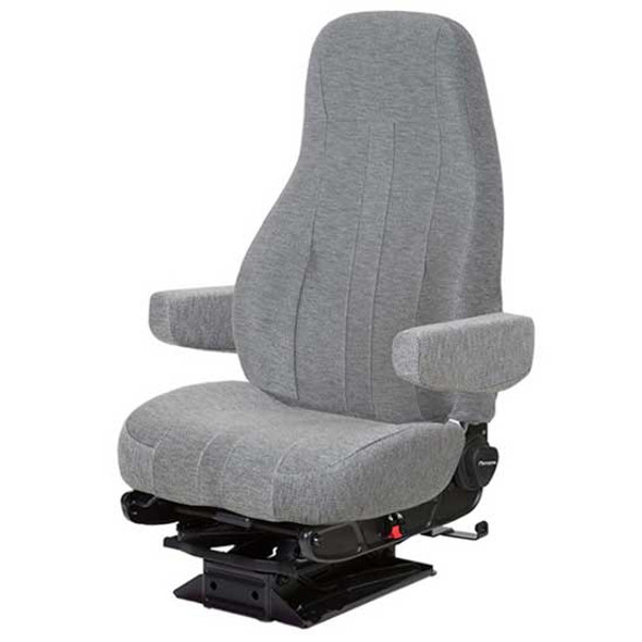 National Captain Lo Low Base High Back Air Seat With Armrests - Gray Mordura Cloth