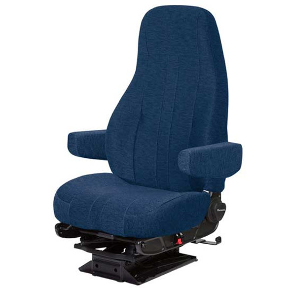 National Captain Lo Low Base High Back Air Seat With Armrests - Blue Mordura Cloth