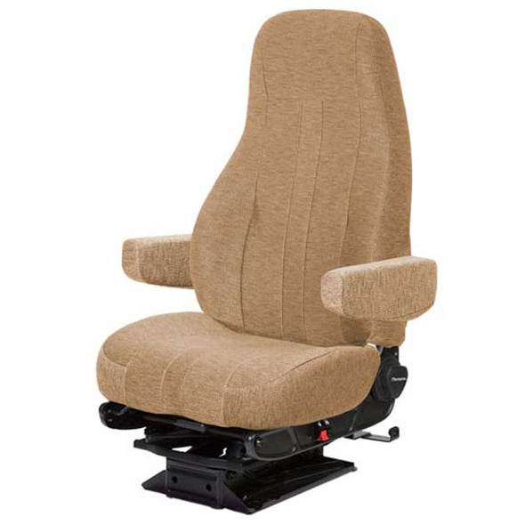 National Captain Lo Low Base High Back Air Seat With Armrests - Tan Mordura Cloth