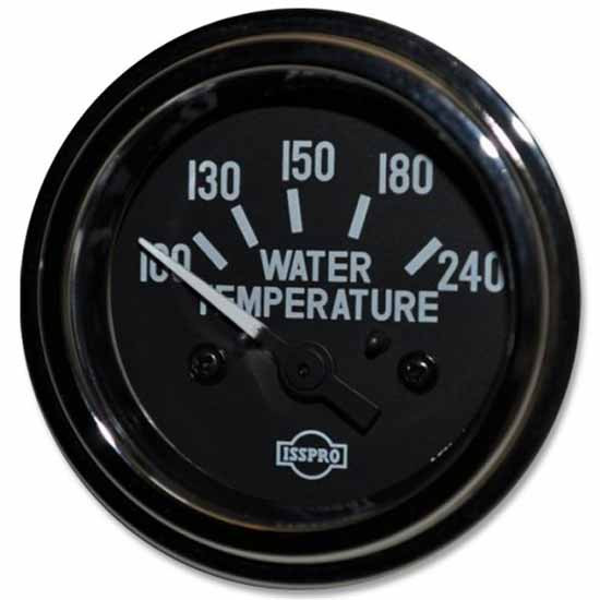 Isspro 2-1/16 Inch Electric Water Temperature Gauge W/ Chrome Bezel, 100-240F