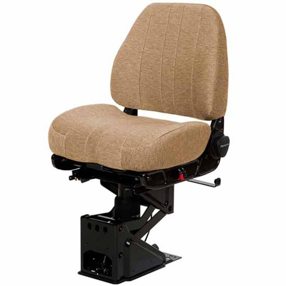 National Captain Standard Base Low Back Air Seat With Armrests - Tan Mordura Cloth