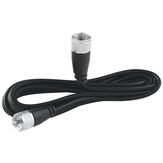 Black Coax Cable, 9 Foot W/ Dielectric Insulation & Molded Connectors