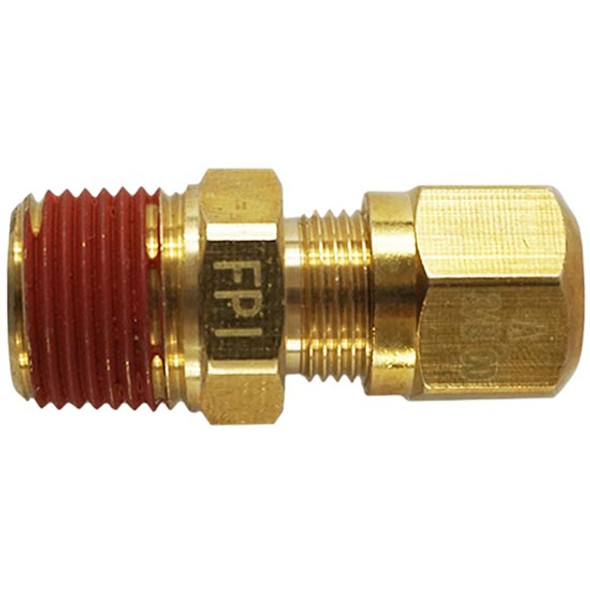 Brass Straight Fitting, 3/8 x 3/8 Inch  For Plastic & Nylon Air Line Tubing