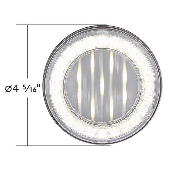 4 Inch Round 33 LED X Series Back Up Light - White LED/ Clear Lens