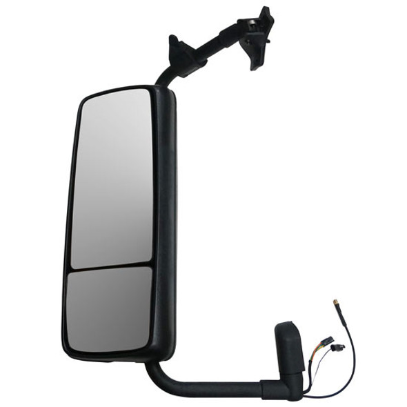 BESTfit Black Electric, Heated Mirror Assembly With Brackets For Volvo VNL Driver Side