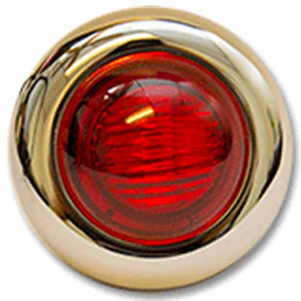 3/4 Inch Bulkhead 3 Diode Red LED Red Lens Marker Light