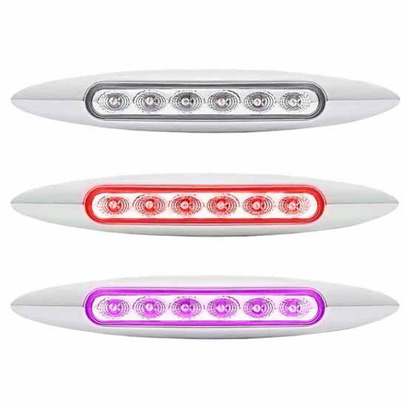 6 Inch Dual Revolution Red Marker To Purple Auxiliary Slim LED Light