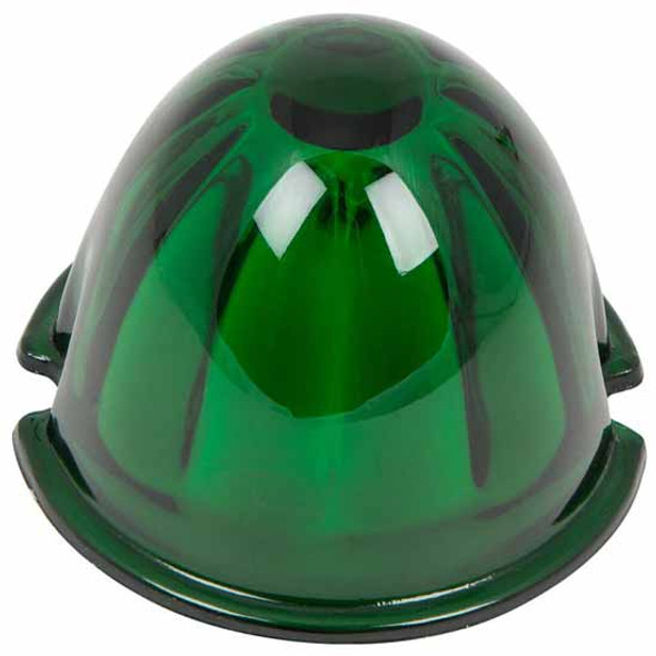 Green Glass Watermelon Style Lens, 3 1/2 Inch For Cab & Marker Lights