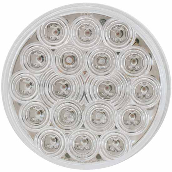4 Inch 18 Diode White LED Clear Lens Reflector Marker Light