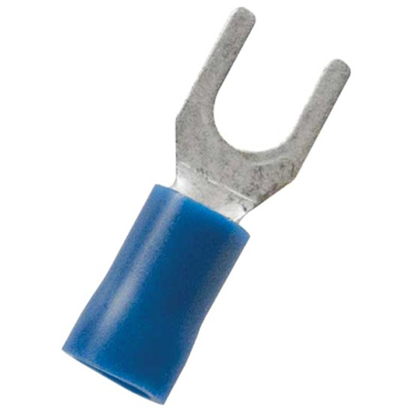 16-14 AWG Blue Vinyl Spade Terminal For NO.10 Stud