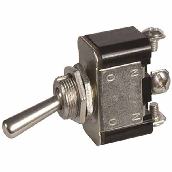 Heavy Duty Marine Toggle Switch, On/Off, 25A At 12V, 3 Screw Terminals For 1/2 Inch Hole