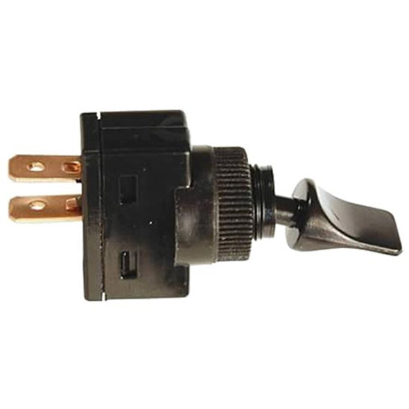 Black Non-Illuminated Duckbill Toggle Switch, 20A At 12V, 2 Terminals W/ .250 Tabs For 1/2 Inch Hole