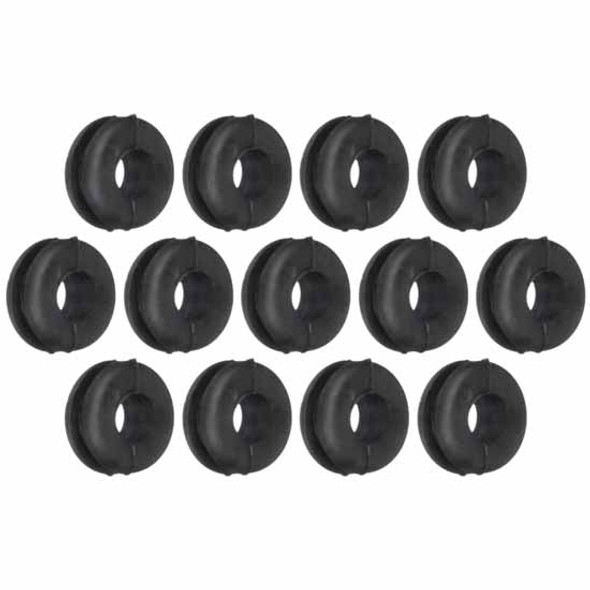 Black Grommets W/ 3/8 Inch Mounting Hole - 13 PCS