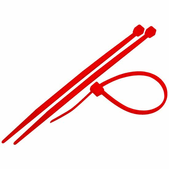 Red Nylon Wire Tie, 4 Inch, Rated For 18 Lbs - 31 PCS