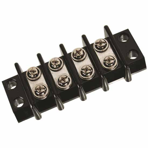 4 Position Junction Block, 30A 300V, 2 Screws Per Position