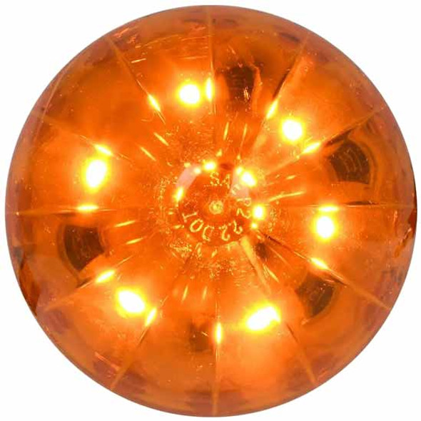 6 LED 2 Inch Dual Function Watermelon Light - Amber LED/ Amber Lens
