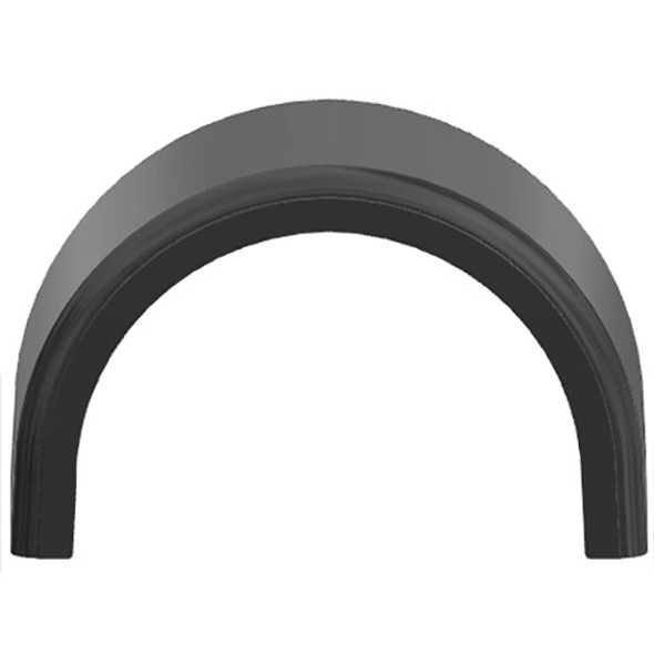 48.5 Inch Black Gel-Coat Fiberglass Full Radius Fender W/ Medium Side Wall