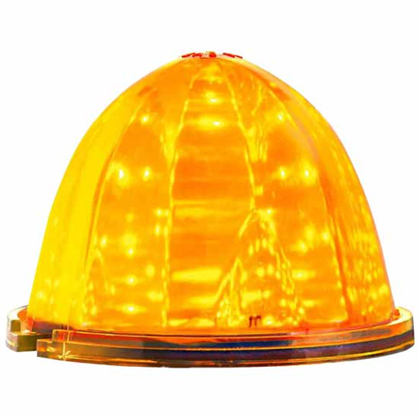 18 LED Dual Function Sealed Turn Marker Watermelon Light - Amber LED / Amber Lens