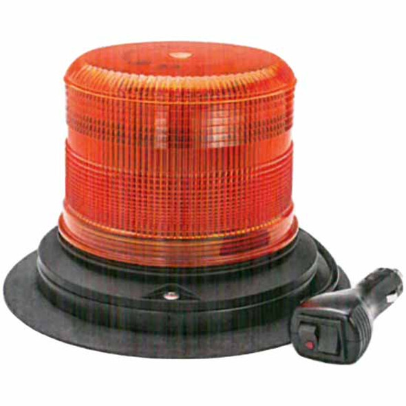 Class 1 Beacon Medium Profile LED Warning Light W/ 36 Patterns & Cigarette Plug W/ Dual Switch - Amber