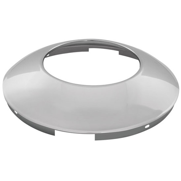Stainless Steel Front Hubcap W/ 5 Notches, 7/16 Inch Lip And Hole For Hubometer-Dome Shape