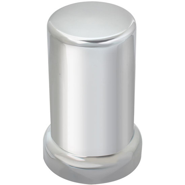 33MM X 3-3/8 Inch Chrome Plastic Tube  Lug Nut Cover With Flange, Push On