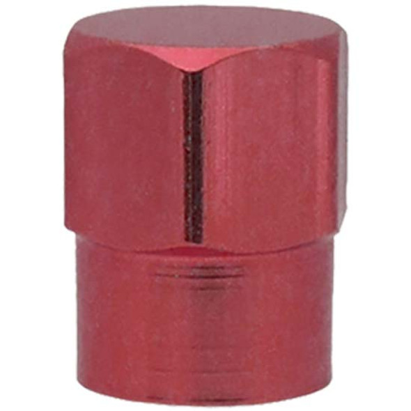 Red Hex Style Metal Valve Stem Cap - Pack Of 4