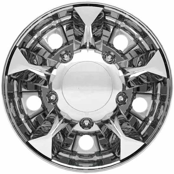 Chrome ABS Plastic Razor Rear Wheel Kit For 22.5 X 8.25 Inch Alloy Wheels W/ 11.25 Inch Bolt Circle