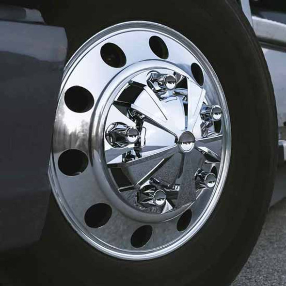 Mag Wheel 33MM Chrome ABS Plastic Nut Cover - Threaded