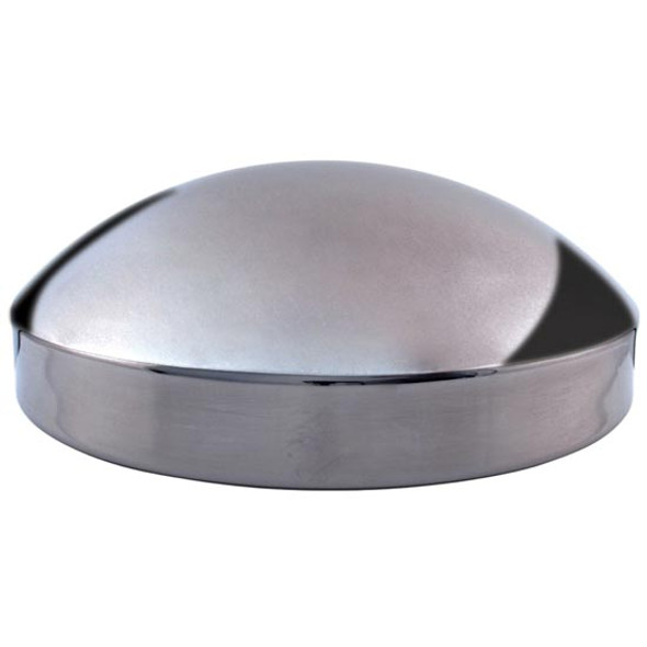 Chrome Plated 8 1/4 Inch Rear Hub Cap W/ 1 1/2 Inch Lip