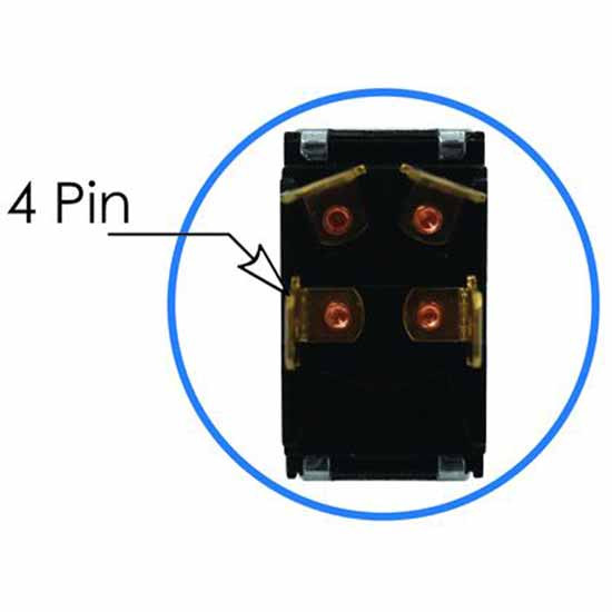 4 Spade Toggle Switch, On/Off/On, Replaces OE 1604830 And 8956K648 For Peterbilt