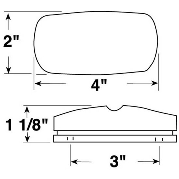 Double Bullseye Amber Marker Light