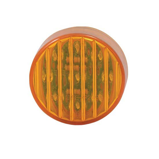 2.5 Inch 13 LED Amber Clearance & Marker Light - Amber LED/ Amber Lens